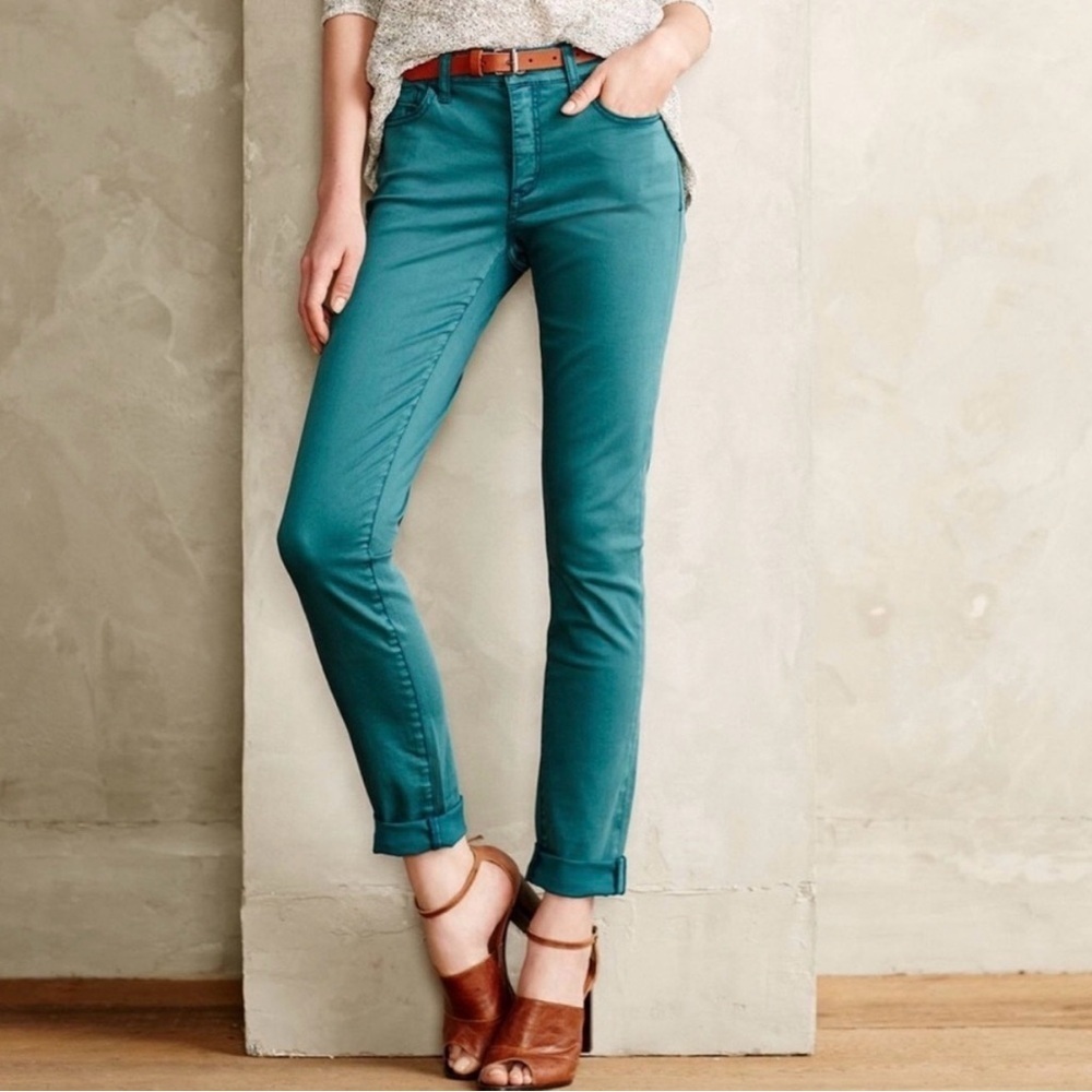 Pilcro | Turquoise Fit STET Jeans with Stretch | Sz 28